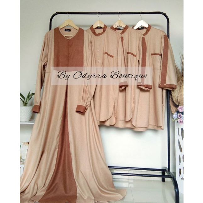 Sarimbit Odyrra katun madinah Gamis dan Kurta couple set Family