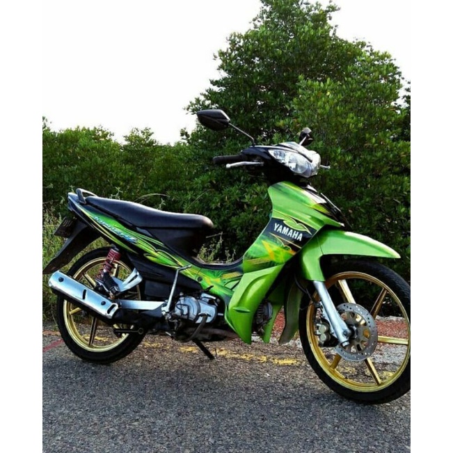 Striping lis sticker Standar Ori Jupiter Z 2008 Hijau hitam Striping Jupiter z 2008