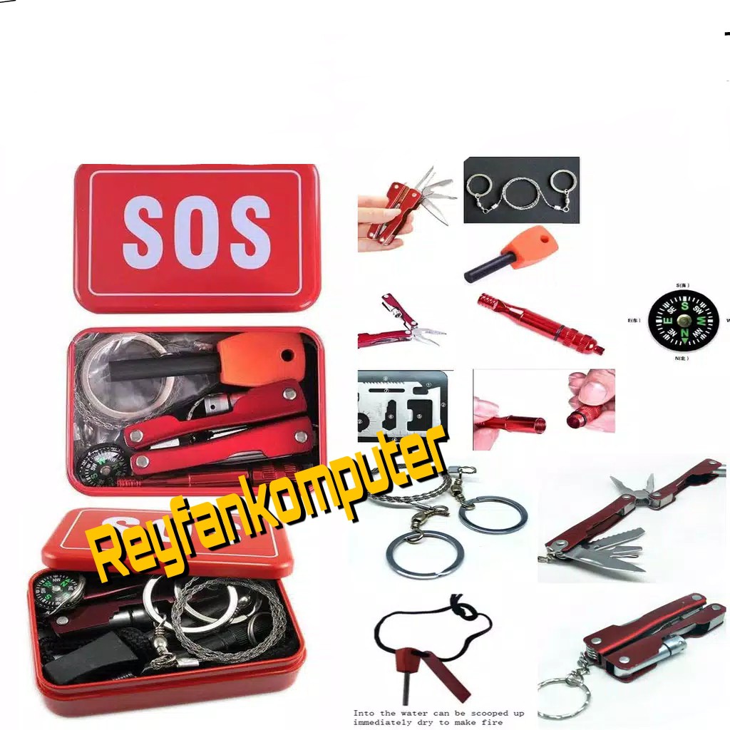 [ACM 876] Alat Survival Kit 1 Set SOS Emergency Outdoor