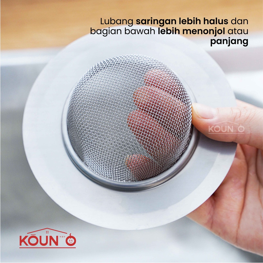 Saringan Wastafel Cuci Piring Stainless Jala Saringan Afur Bak Cuci Gelas Sink Strainer Filter Air