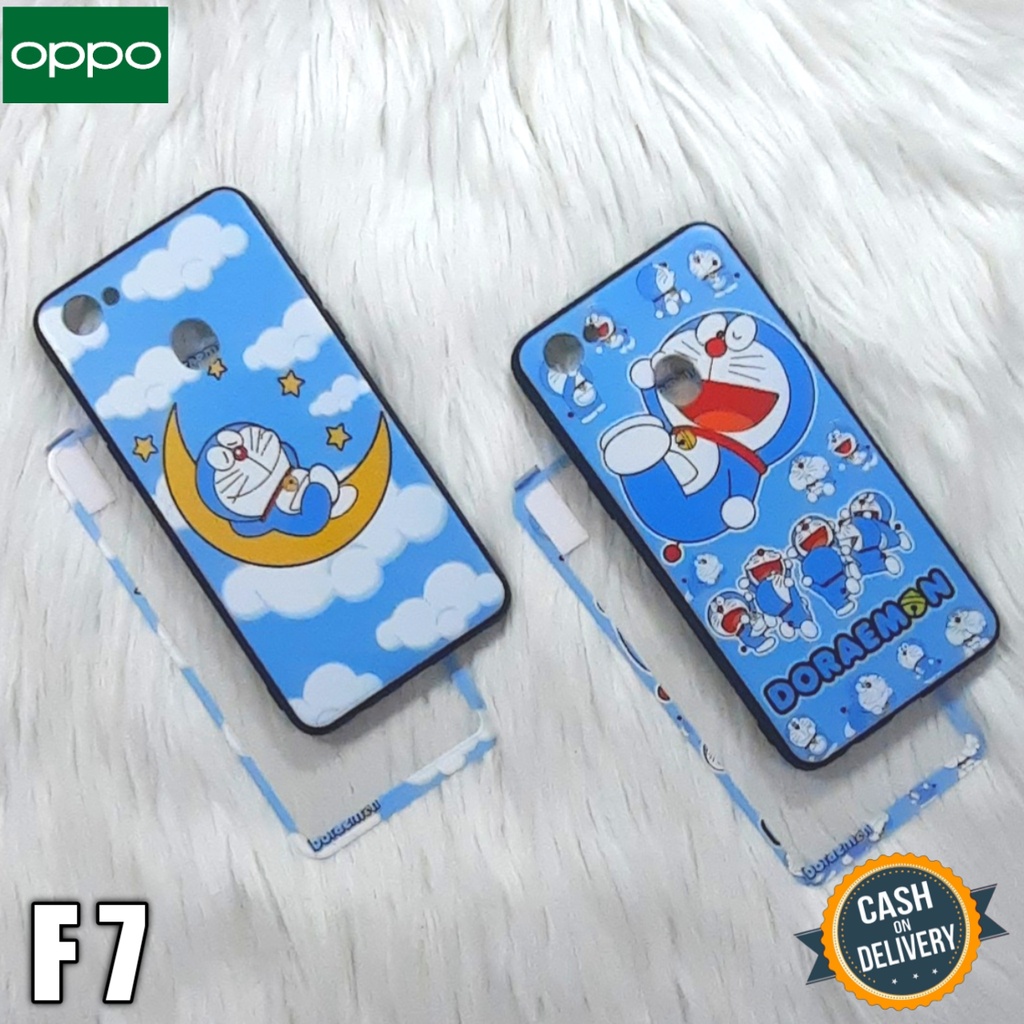 Casing Oppo F7 Case Fuze Carachter + Tempered Glass