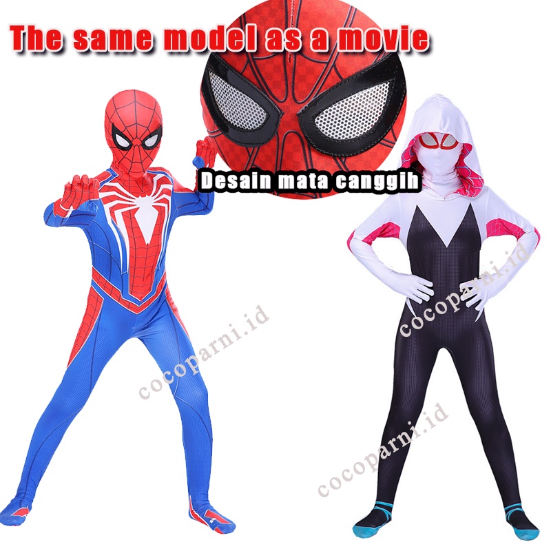 Makeup party Spider Gwen Kostum Spiderman Anak-Anak Avenger Superhero Costume impor