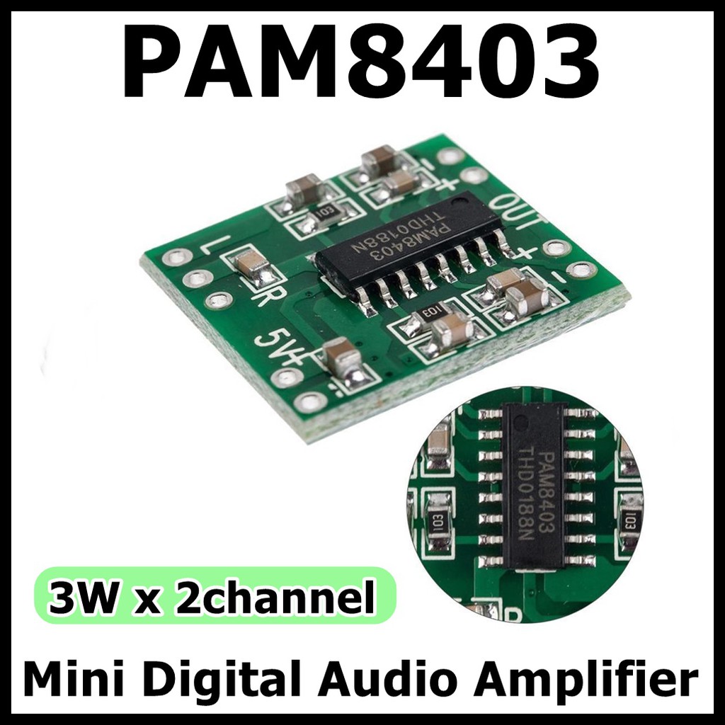 PAM8403 Module Mini Digital Audio Amplifier Board Stereo 2 Channel 3W