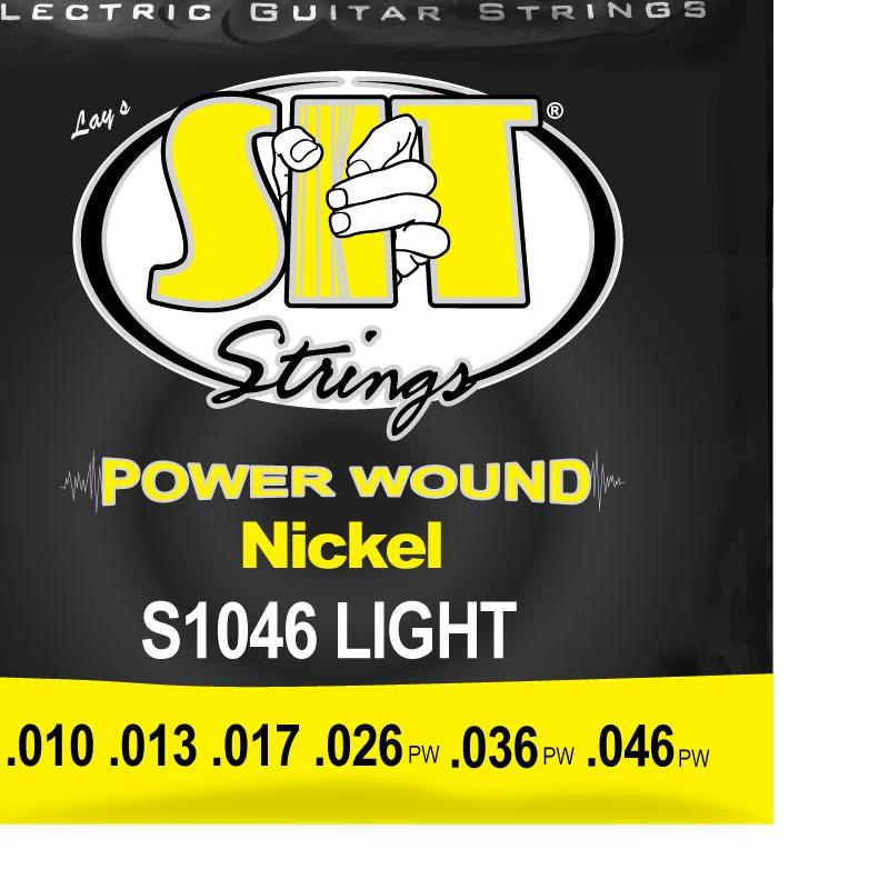 S1046 LIGHT POWER WOUND NICKEL ELECTRIC SIT STRING