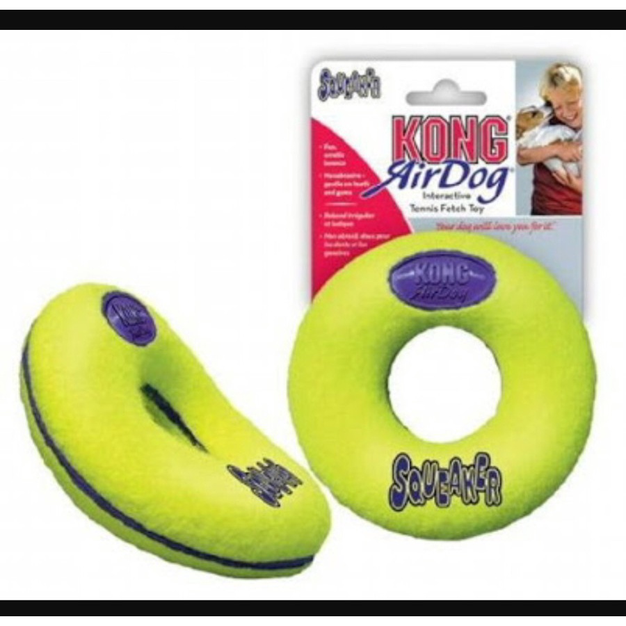 kong ASD2 large airdog-mainan gigitan squeaker donut anjing