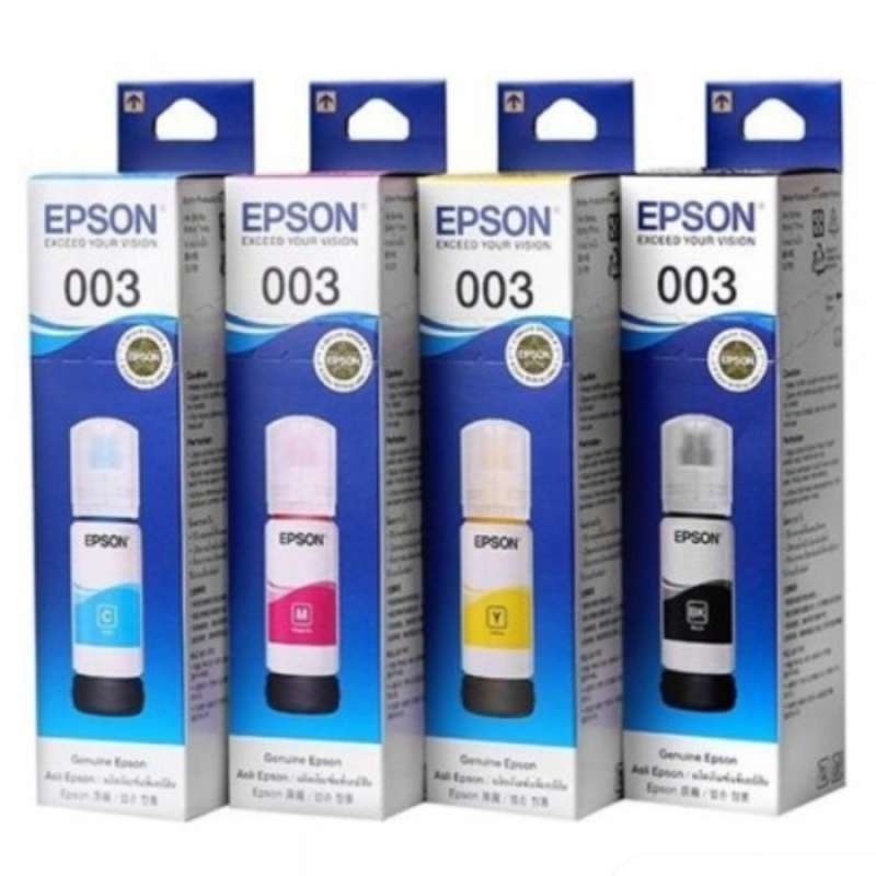 Paket Tinta EPSON 003 (BCMY) L3110 / L3150 ORIGINAL