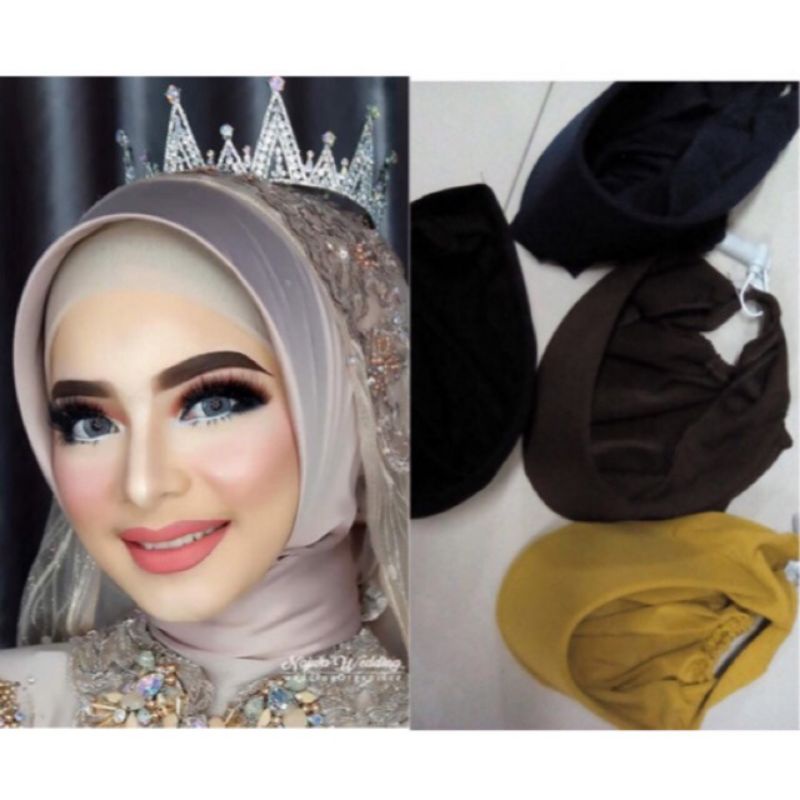 Sutrisno Kebaya - Ciput Marsha Pad Antem Bahan Jersey Lycra Inner Topi Tegak Ciput Marsha Anti Tembe