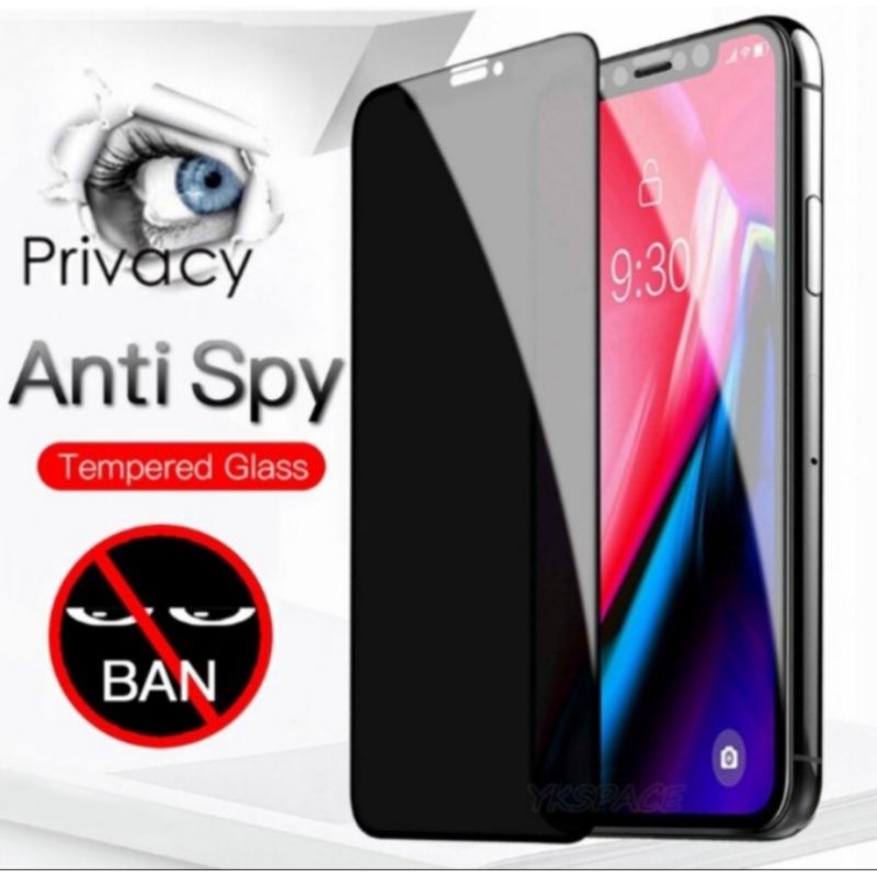 TEMPERED GLASS ANTI SPY IPHONE X/XS/XR/11/11 PRO/XS MEX/11 PRO MEX