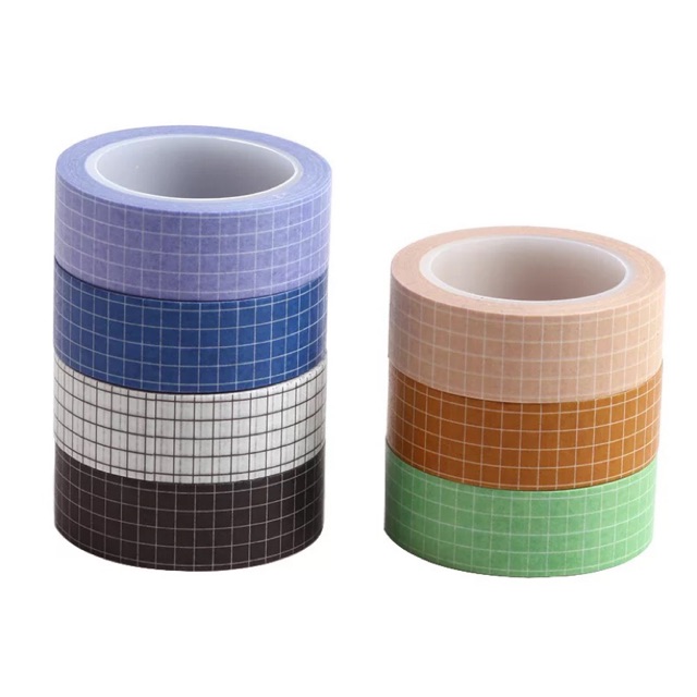 

Grid washi masking tape warna kotak-kotak 10m