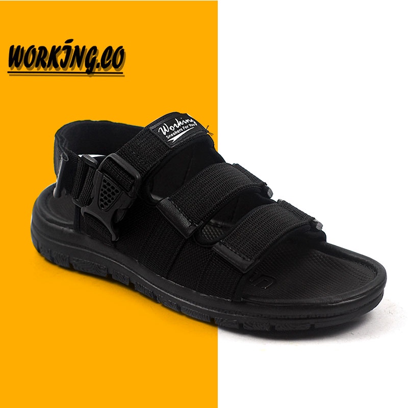Working Sandal Gunung Pria Casual Outdoor Slide Travel Kekinian Gesper BAN 3