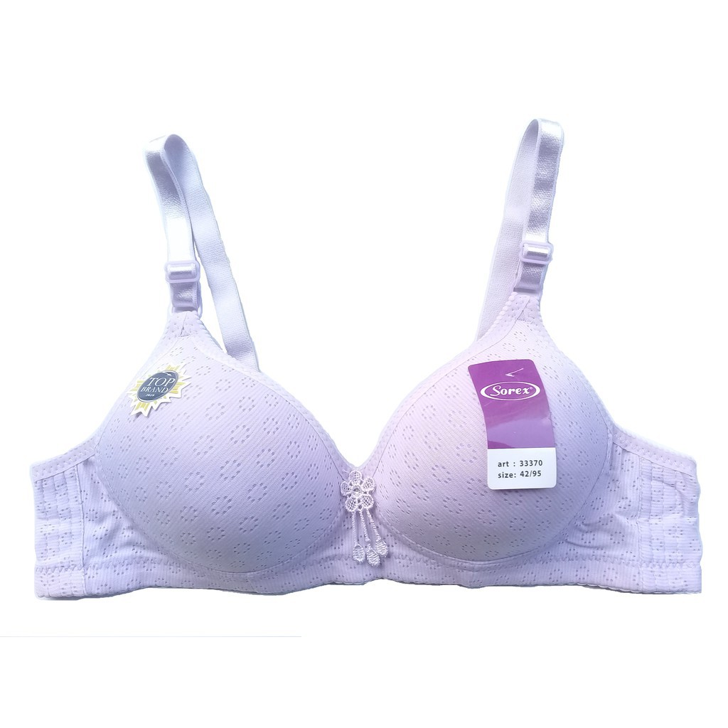 Sorex Bra Busa Sedang Tanpa Kawat, Kait 3 Cup setara Cup B, Teresa BH 33370 Fashion Harian