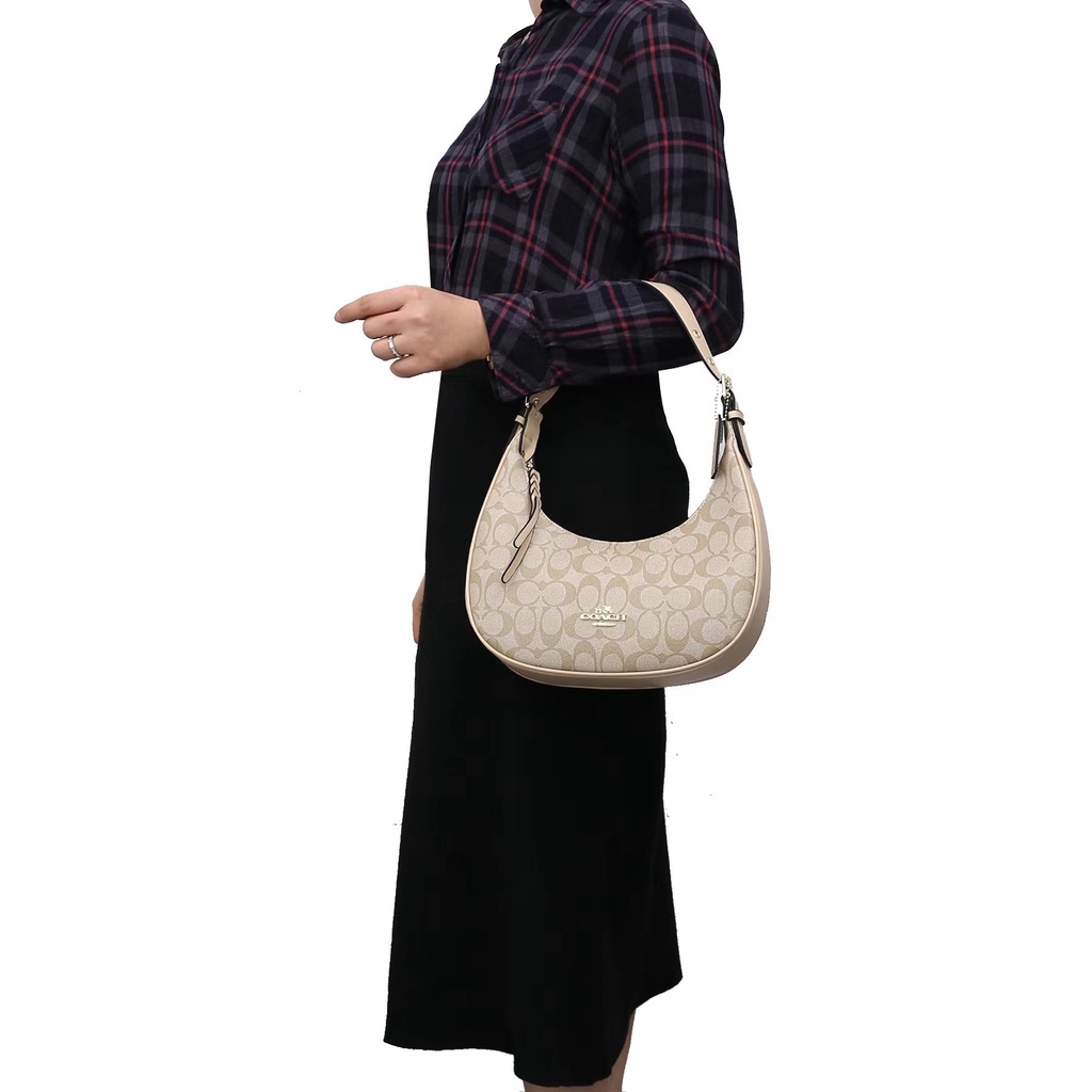 BARU!!! COAC BAG | CLEO HOBO IN SIGNATURE CANVAS &amp; LEATHER PVC 6 VARIANT UK 25x14