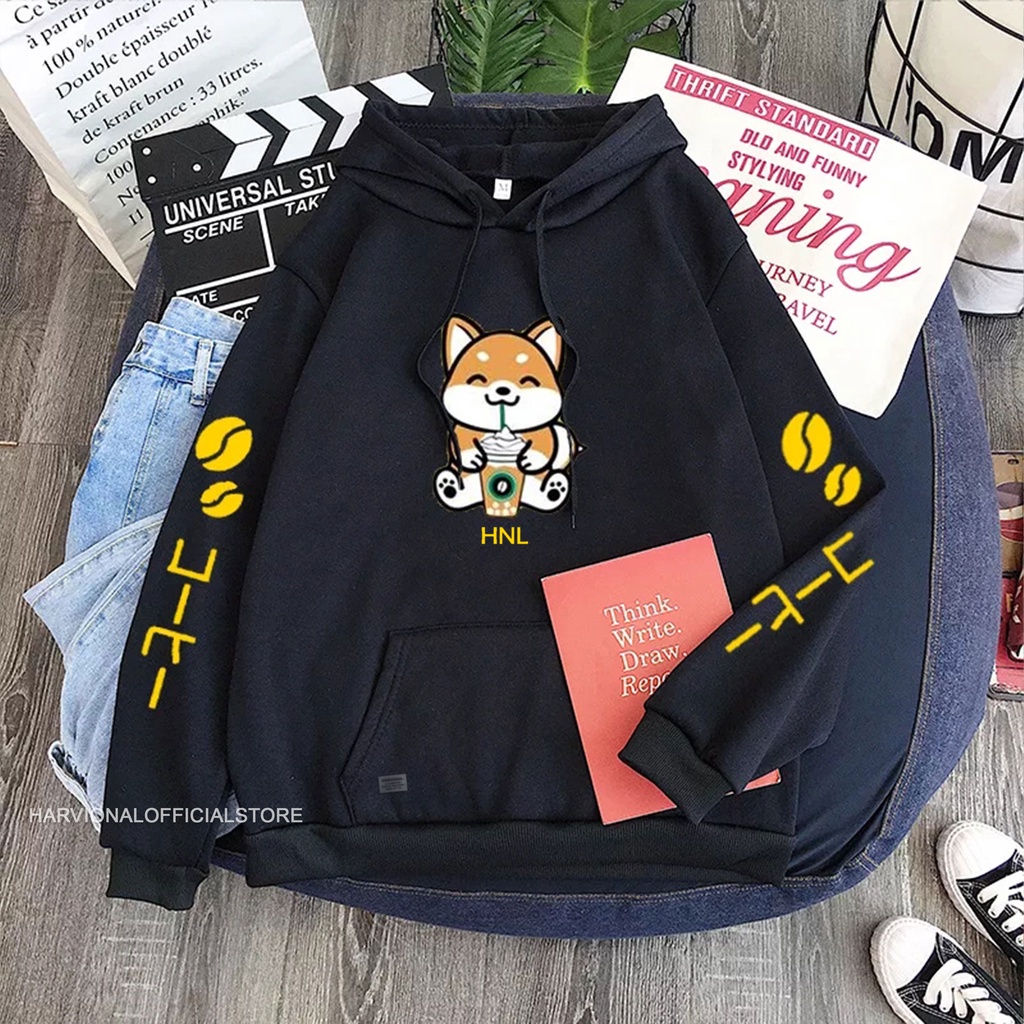 Parisdivarious Sweater Hoodie Jemper Hachiko Bahan Fleece Size S - XXL (Pria &amp; Wanita)