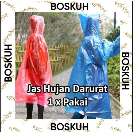 Jas Hujan Plastik Ponco Murah