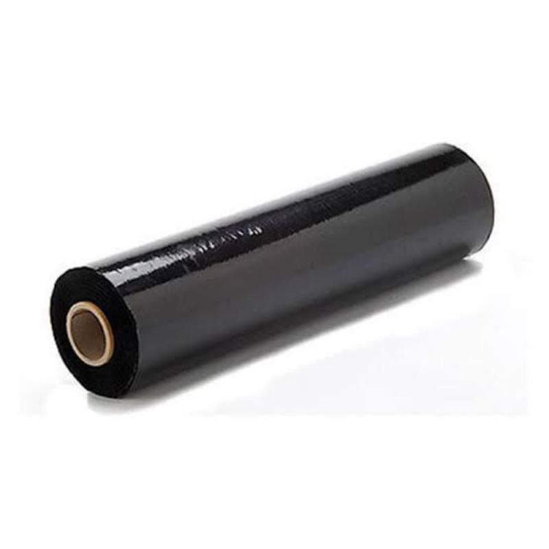 PLASTIK WRAPPING HITAM Roll | Plastic Wreping Warna Black STRETCH FILM REPING WRAPING PLASTIC WRAP Wrep Wrepping Bungkus Paket