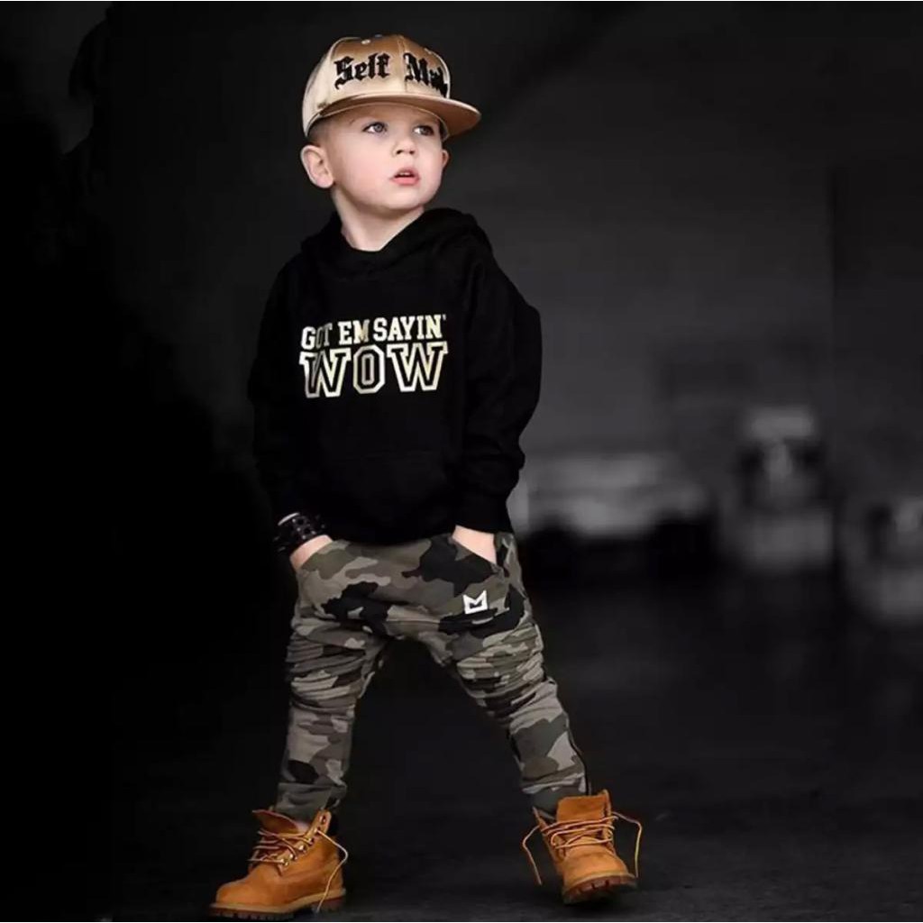 SETELAN HOODIE ANAK ANAK 1-5 TAHUN HOODIE WOW HOODIE ANAK LAKI LAKI HOODIE ANAK WOW BAJU ANAK