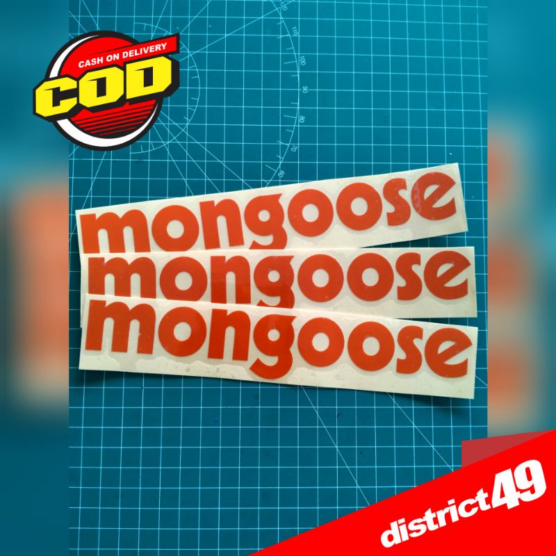 Cutting sticker Mongoose - Stiker cutting Mongoose - Stiker Mongoose - Stiker Sepeda Gunung