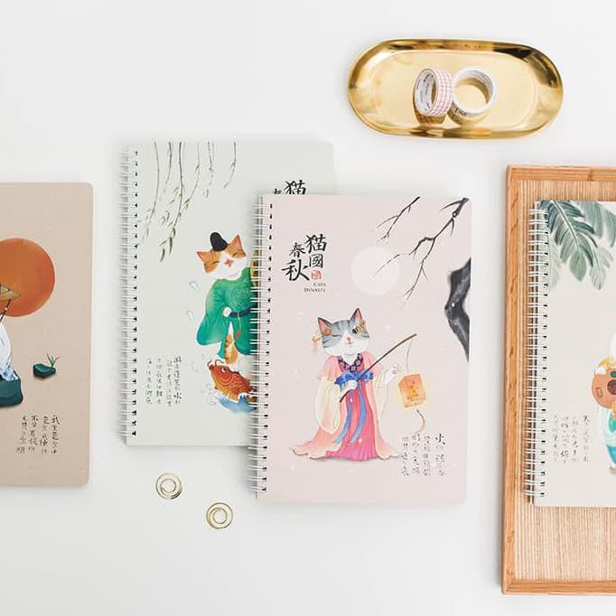 

Cats Dynasty Spiral Ruled Notebook B5 (Buku Tulis) - Varian D