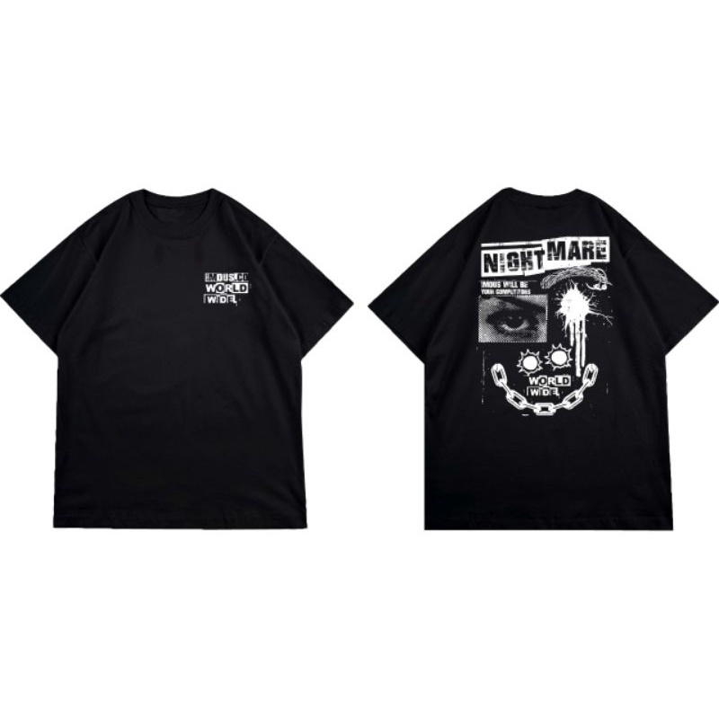 Imous.co T-Shirt Worldwide Night Mare black