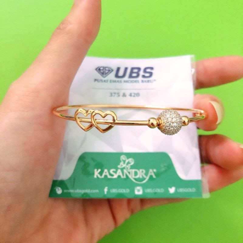 Gelang bangle bola mata 2love kadar 375/8K UBS