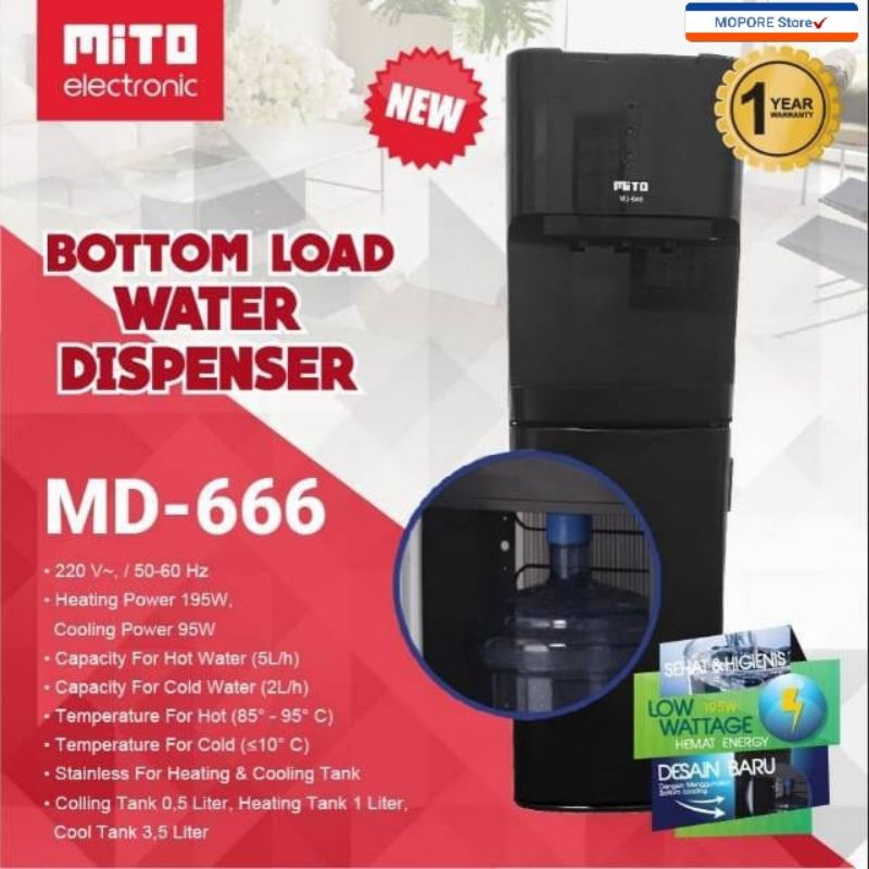 Mito Dispenser MD-666 Dispenser Galon Bawah Khusus GOJEK