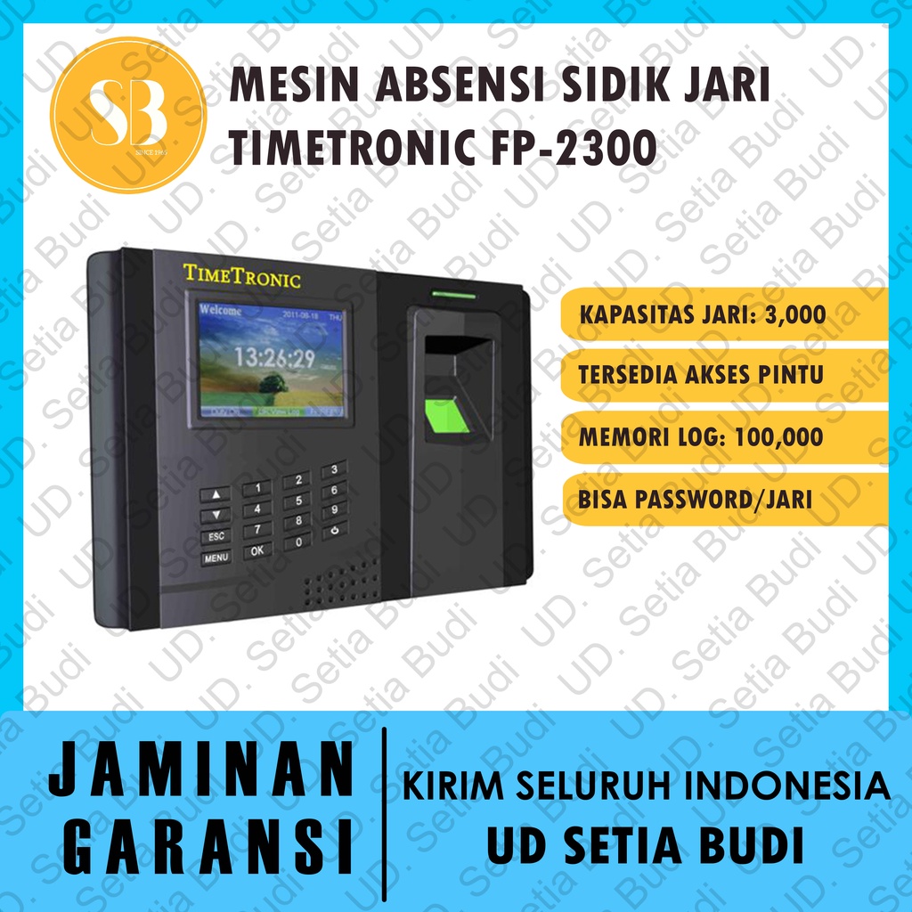 Mesin Absensi Biometrik Jari TimeTronic FP2300  FP-2300