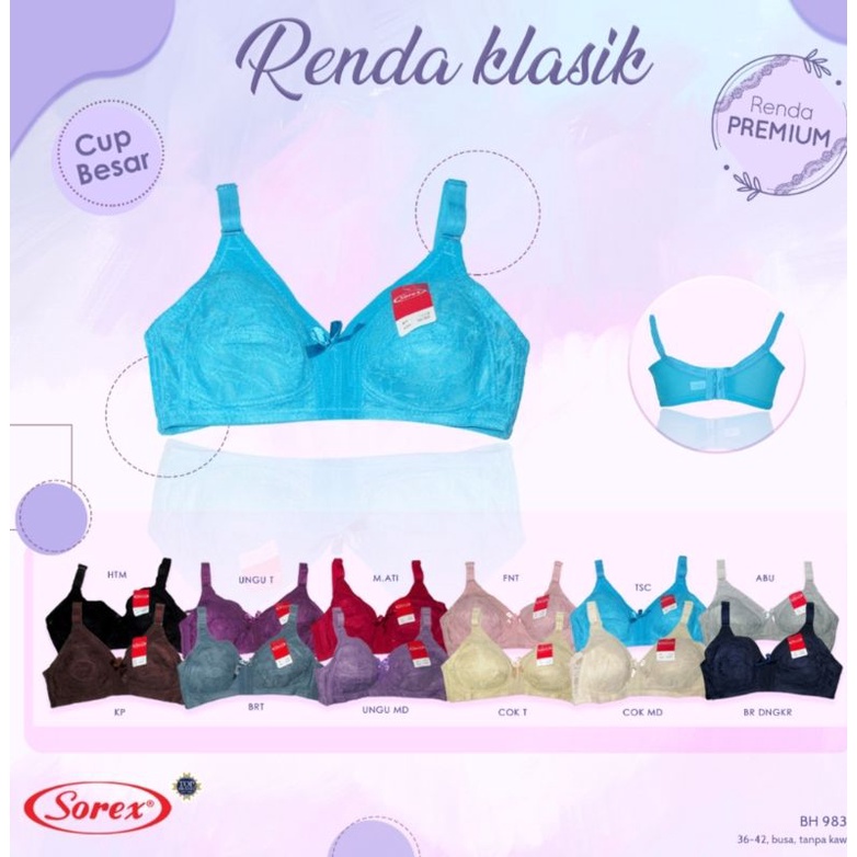 BRA BH Sorex 9833 Big Cup Jumbo Tanpa Kawat