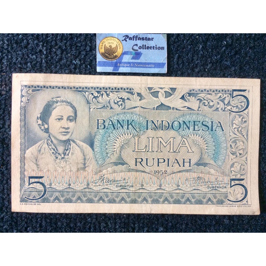 uang kuno 5 budaya 1952