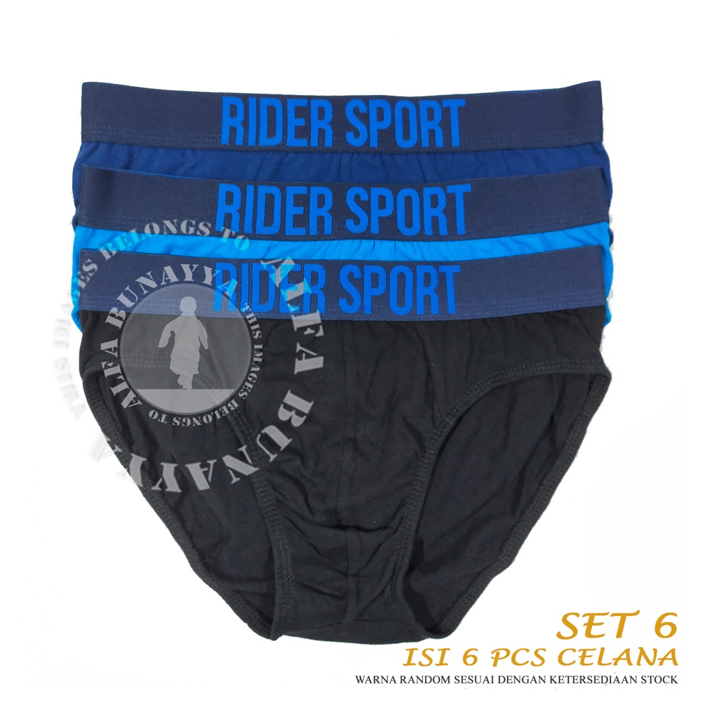 3 Celana Dalam Pria RIDER SPORT BRIEF R781B - CD Dewasa - Remaja - Katun