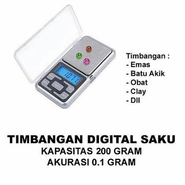 Timbangan Emas Digital Mini Batu Akik 200 gr 200 gram presisi 0.01G