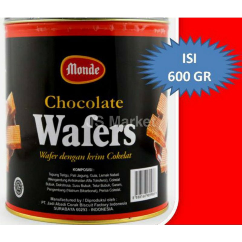 

MONDE CHOCOLATE WAFER KALENG 600GR