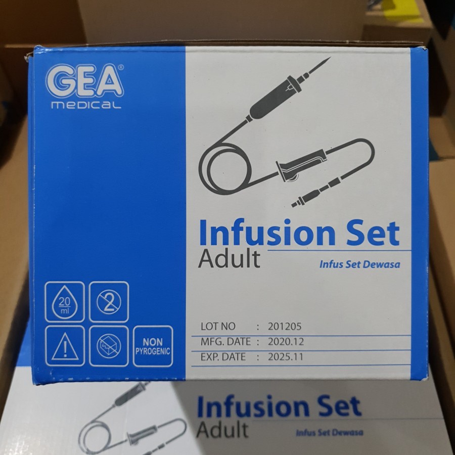 Infuset Dewasa GEA Selang Infus Set Adult GEA