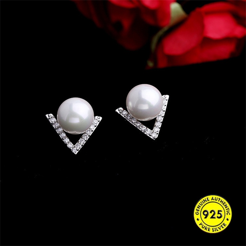 Anting Mutiara Bahan 925 Silver