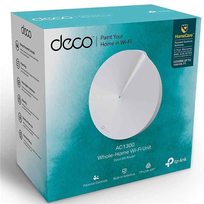 Deco M5 1-Pack AC1300 Whole Home Mesh Wi-Fi System