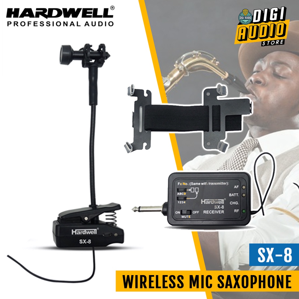 Jual Mic Saxophone Wireless HARDWELL SX8 Microphone Instrument Brass