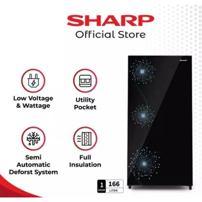 Kulkas 1 Pintu Sharp SJ-X187MG | Lemari es SJX187MG SJX 187 MG