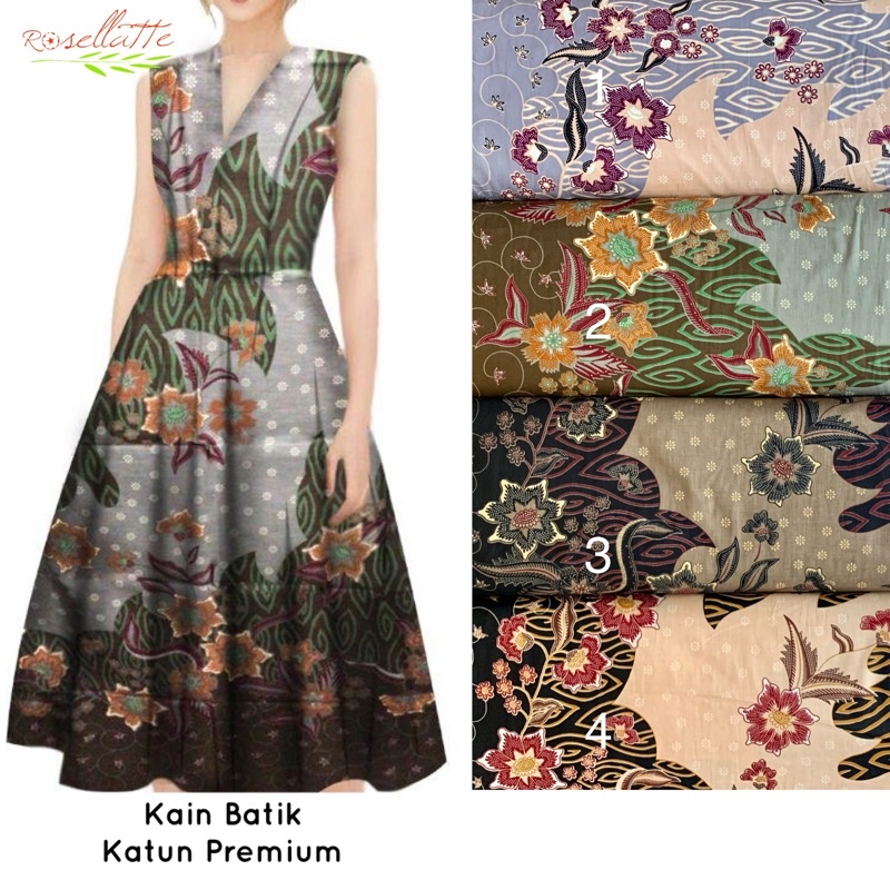 Kain Batik Katun Premium Bunga Statice