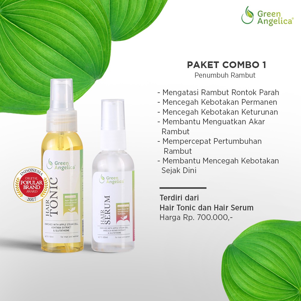 Paket Green Angelica Penumbuh Rambut Rontok Parah Dan Obat Botak Menumbuhkan Rambut Paling Cepat