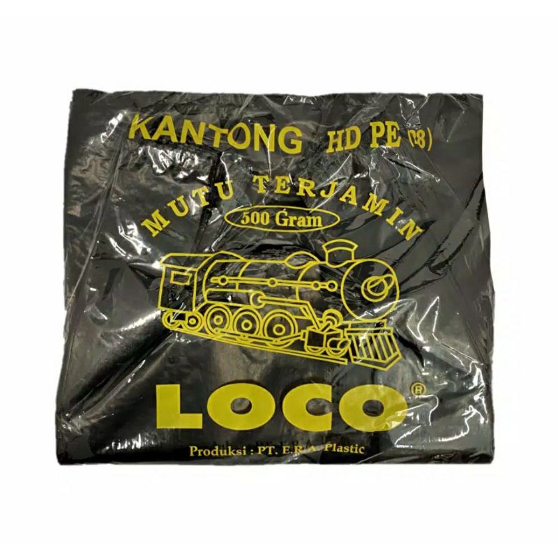 Kantong Kresek Hitam Loco Tebal HD PE 1 Bungkus