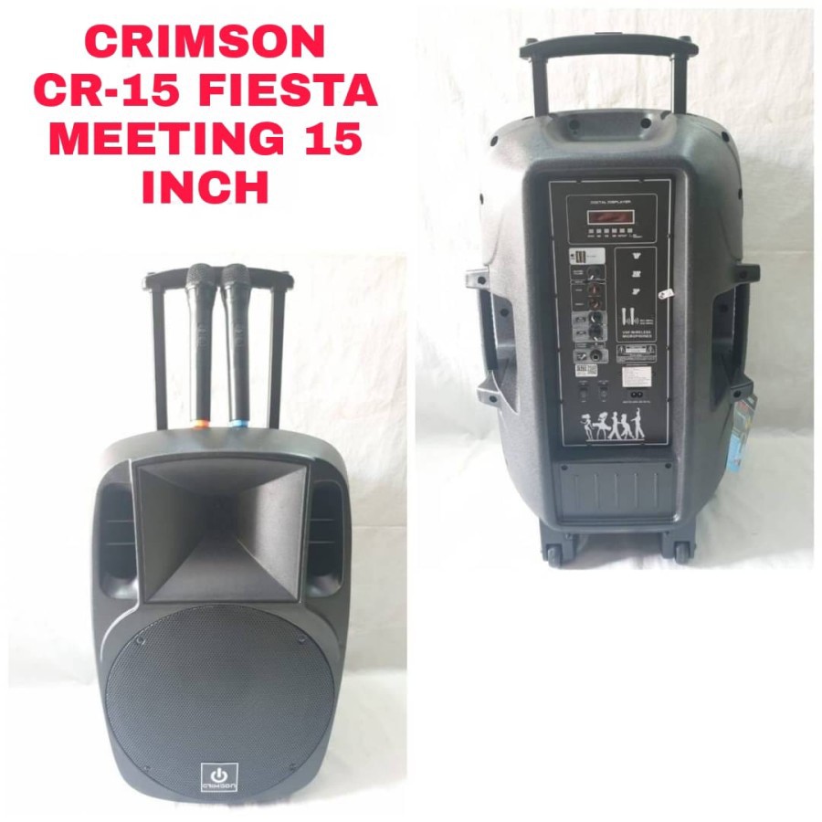 SPEAKER PORTABLE 15 INCH CRIMSON CR-15 FIESTA MEETING AMPLIFIER