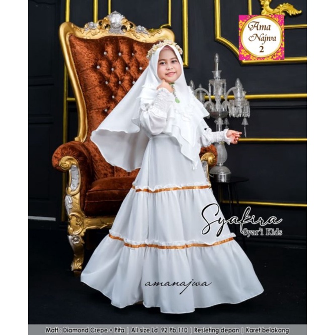 syakira kids gamis anak ama najwa