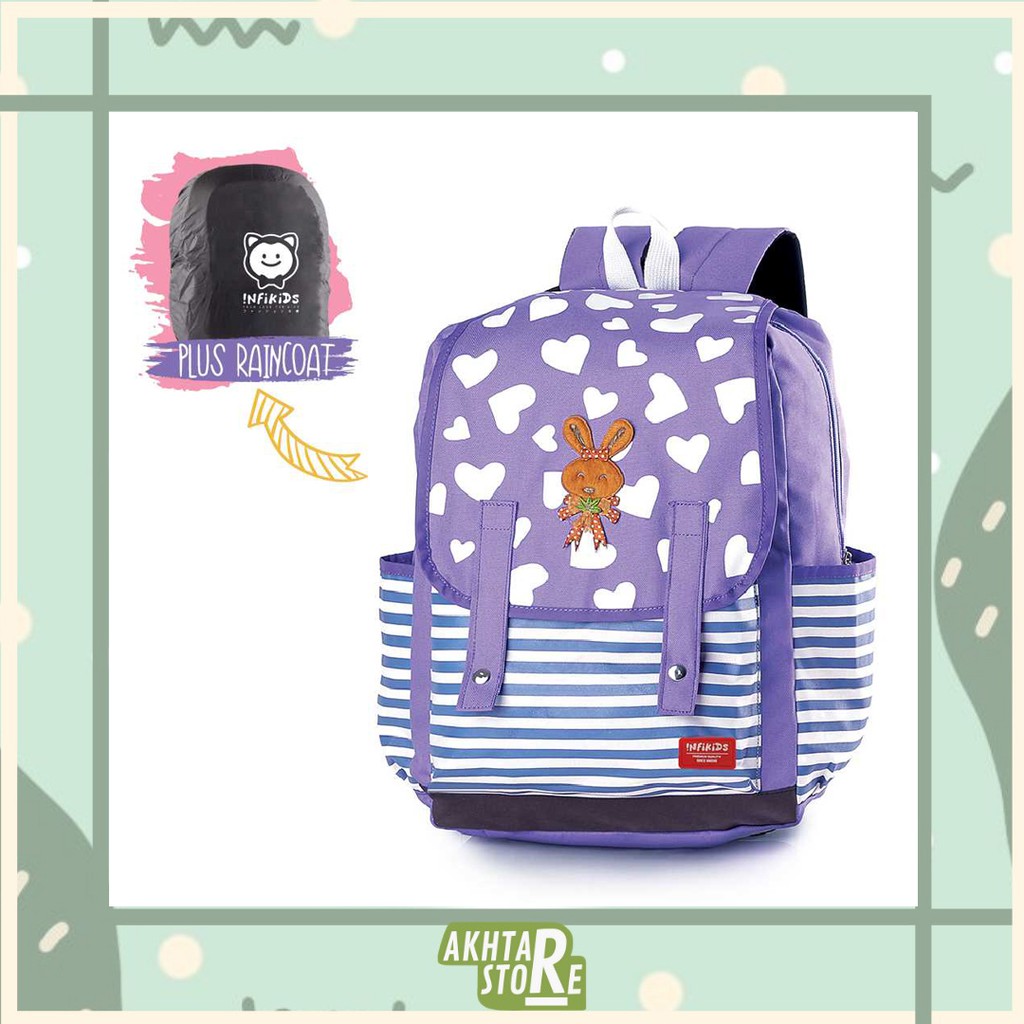 Tas Ransel Backpack Anak Perempuan Ungu Cordura