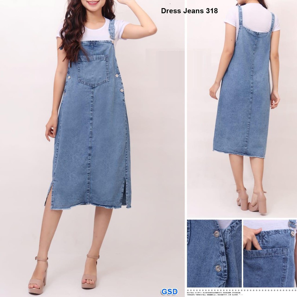 Baju Gaul Baju Kodok Rok Bahan Jeans Overal Jeans Wanita Terbaru Outfit Wanita Baju Kodok Shopee Indonesia
