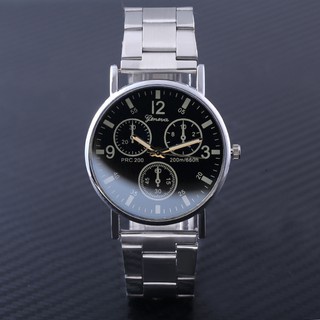 Jam Tangan GENEVA STAINLESS STEEL/3 TITIK (004SL)