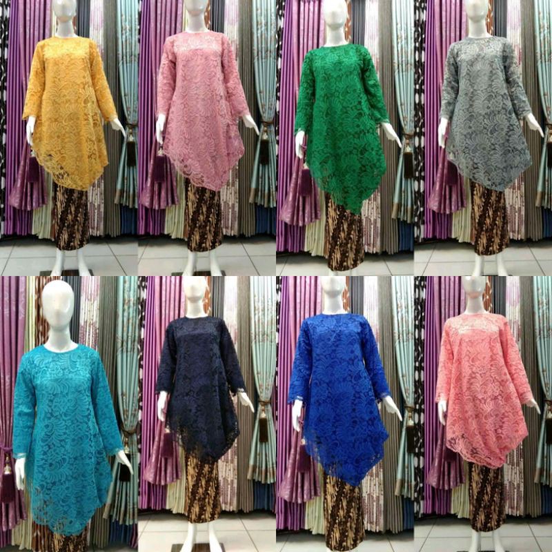 NEW//KEBAYA MODIS BURKAT~KEBAYA BURKAT MIRING~KEBAYA KONDANGAN~KEBAYA TERBARU BURKAT~SET ROK