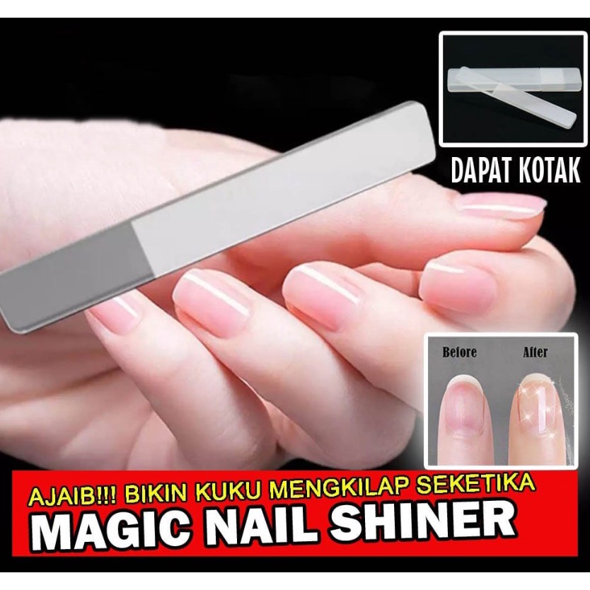 [Dapat BOX] Nano Glass Nail File Buffer untuk Alat Manicure Nail Art Alat Kikir Kuku Kaca