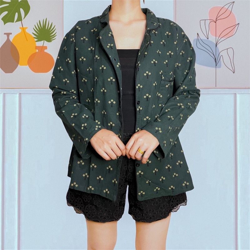 kemeja wanita - Hijau Botol