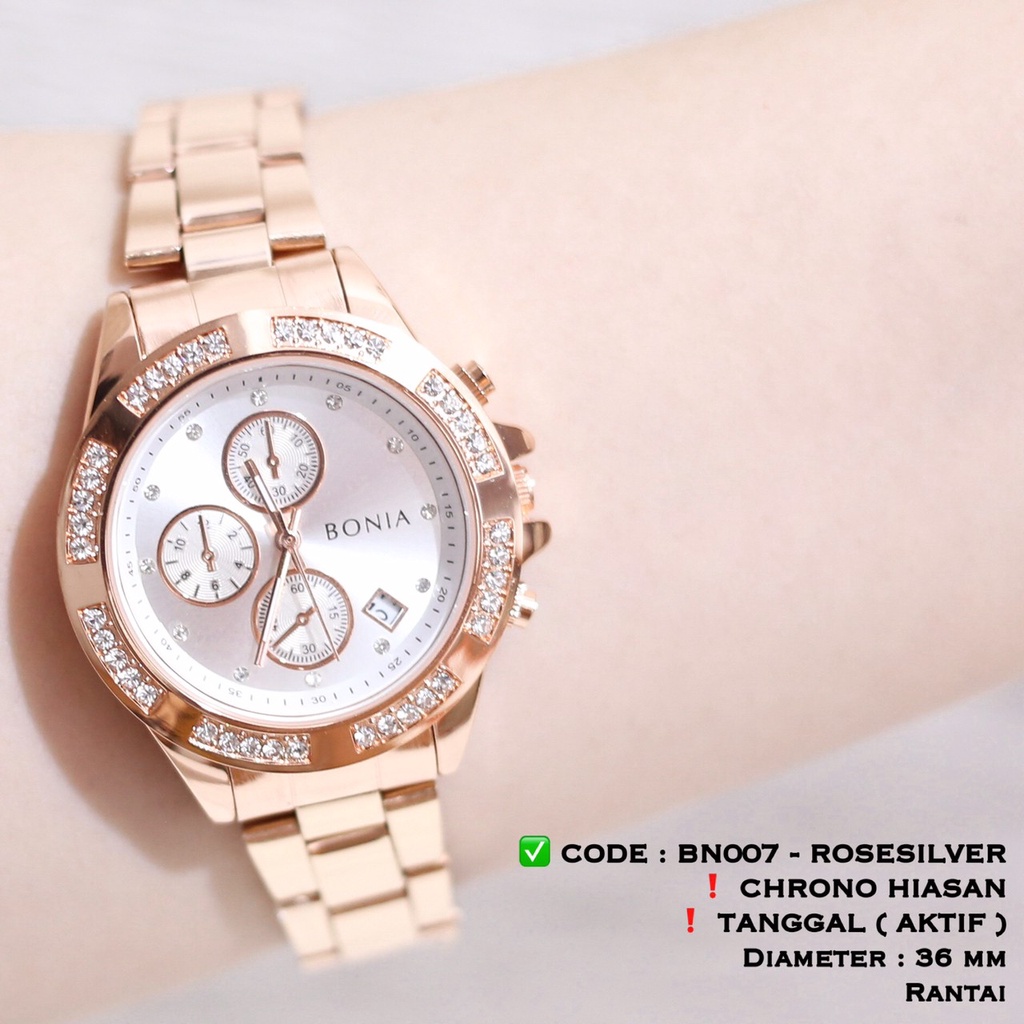 Jam tangan rantai wanita mewah rosegold fashion termurah fashion cewek FS002