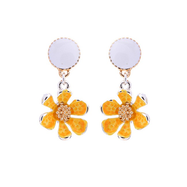 LRC Anting Tusuk Fashion S925 Sterling Silver Flower Earrings F89173