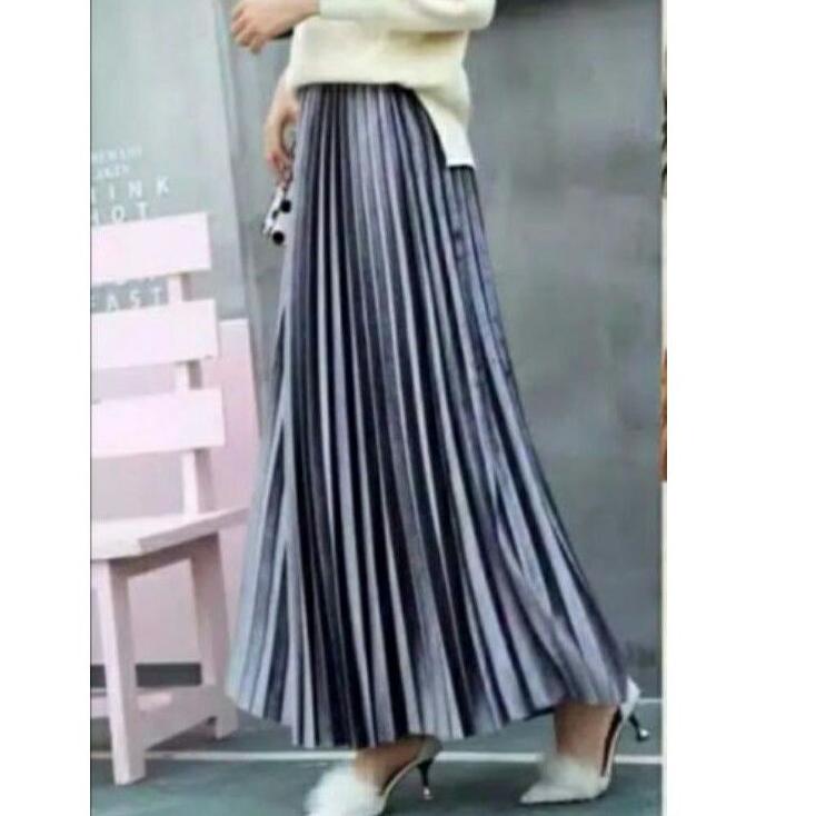Big Sale.. Aulia - Rok Bludru Velvet Plisket Premium // 100℅ Asli Import